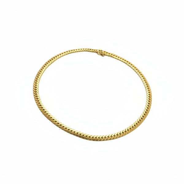 Chic Collier Ras du Cou Anglaise Or Jaune 18