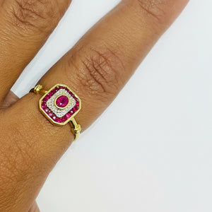 Bagues en Or jaune 18K - Taille 57 - 2.58g