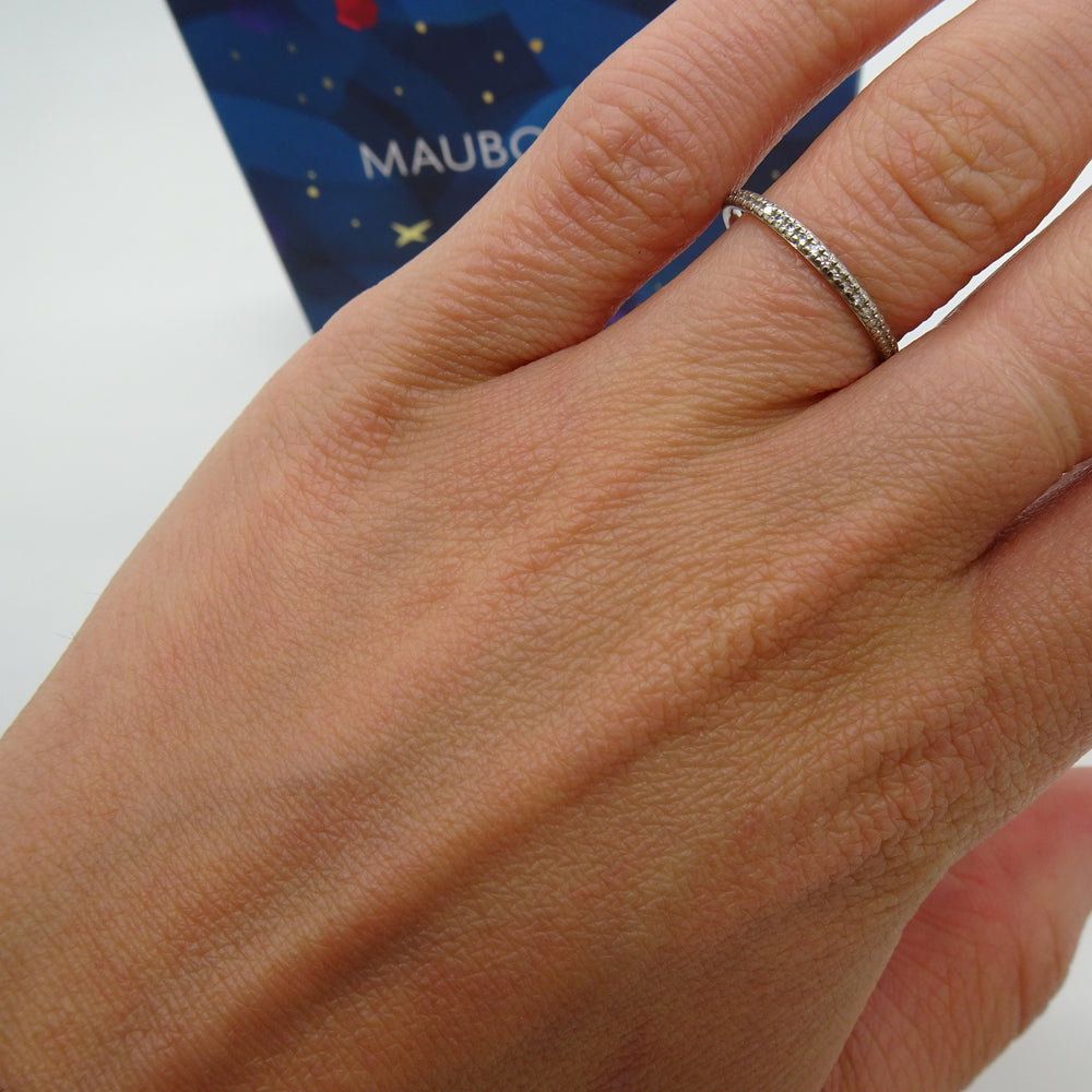 Bague Alliance Mauboussin en Or Blanc 18 Carats avec Diamants 0,25 ct