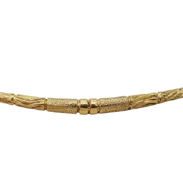 Collier Ras du cou Jonc en Or Jaune 18K