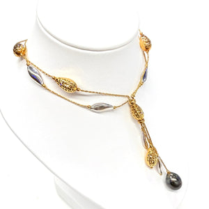 Collier Matinée Or Jaune et Blanc 18K - 14.96g