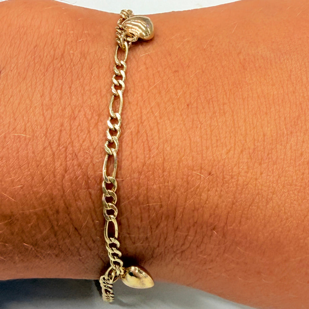 Bracelet Breloque Or Jaune 18k Poids-2.15 Grs