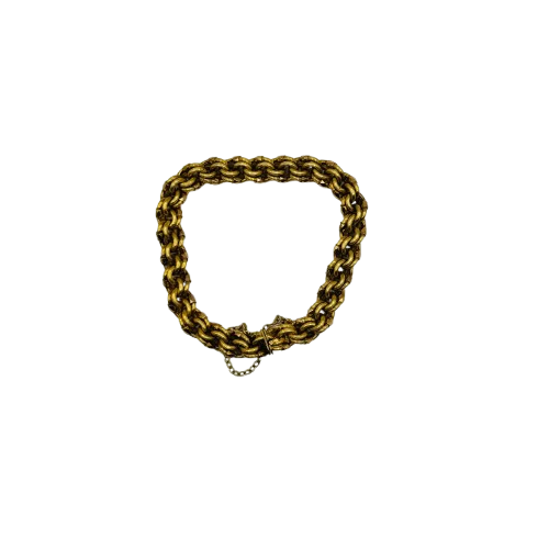 Bracelet Maillon Torsadé Or Jaune 18K Lg20cm