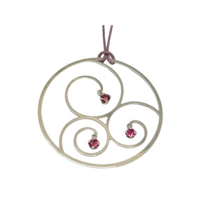 Symbole en or blanc 18 carats avec morganite