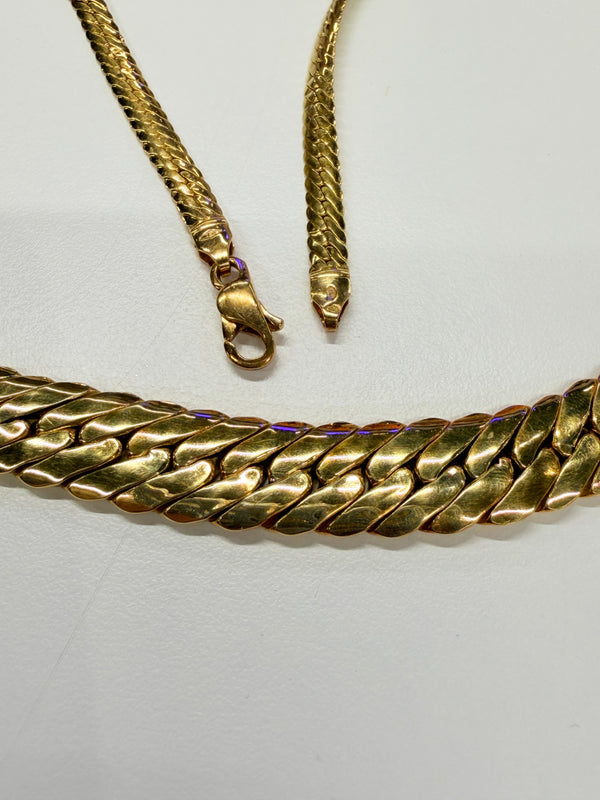 Collier maille anglaise en Or Jaune 18k - 17.89 Grs