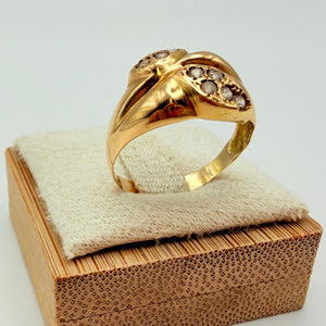 Bague en Or Jaune 18K - Taille 56 - 2.73G