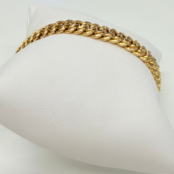 Bracelet en or jaune 750/1000 - Maille Américaine