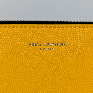 Etui pour tablette en cuir Saint Laurent jaune