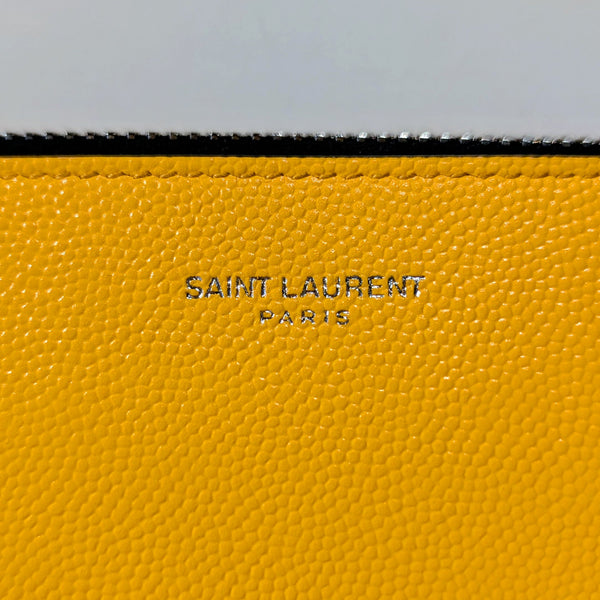 Etui pour tablette en cuir Saint Laurent jaune