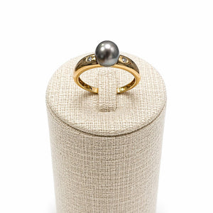 Bague solitaire or jaune 18 K - Taille 63 - 4.89 G