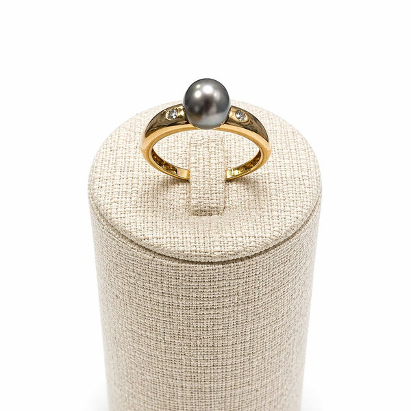 Bague solitaire or jaune 18 K - Taille 63 - 4.89 G