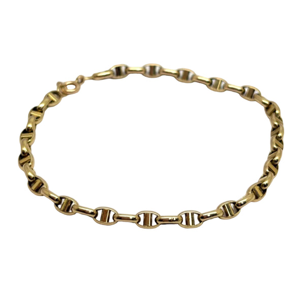 Bracelet Maillon Marine en Or Jaune 18k