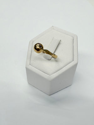 Bague boule en Or jaune 18k T.55