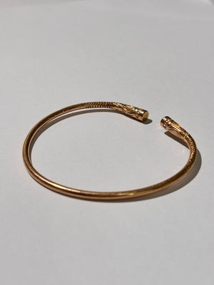 Bracelet Jonc en Or Jaune 18 Carats avec Tourmaline