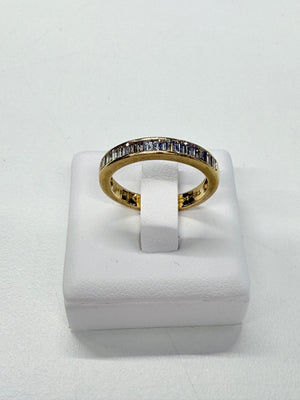 Bague en Or Jaune et Diamants Baguette 0.50 Carats