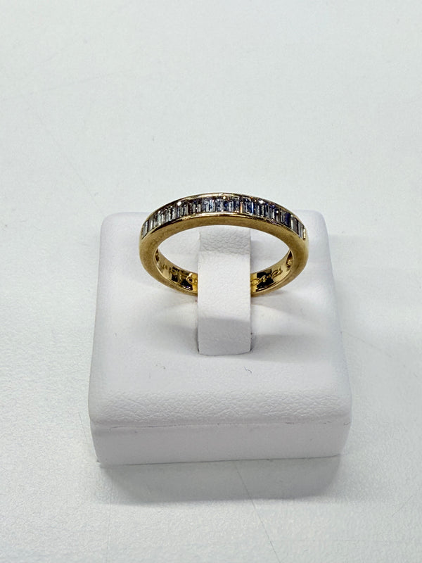 Bague en Or Jaune et Diamants Baguette 0.50 Carats