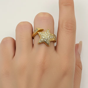 Bague Ancienne en Or Jaune et Diamants