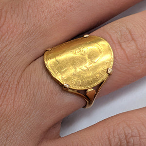 Bague  Or Jaune 18k Poids -5.33 Grs Taille -55