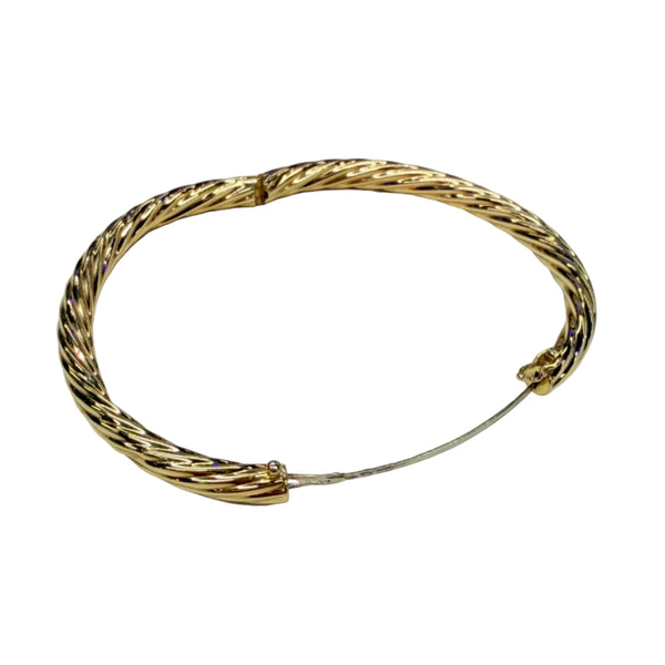Bracelet jonc torsadé en or jaune 18 K