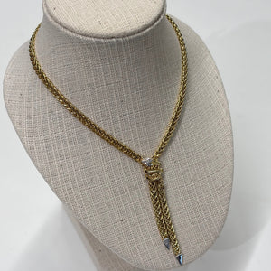 Collier Princesse en Or Jaune et Blanc 750/100