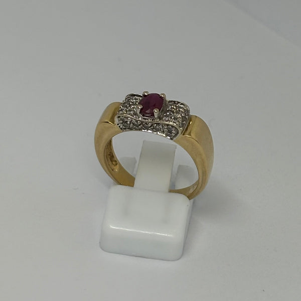 Bague en Or Jaune et Gris 18K - Taille 54 - 6.02G