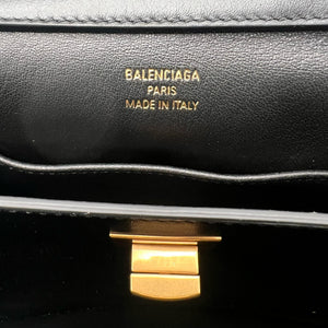 Balenciaga Rodeo Sac à Bandoulière en Cuir Noir