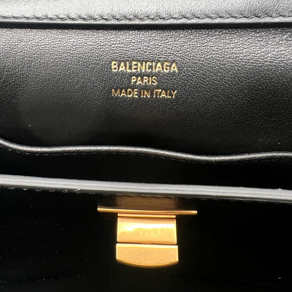 Balenciaga Rodeo Sac à Bandoulière en Cuir Noir