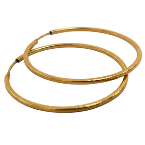 Boucles d'oreilles créoles en Or Jaune 18K