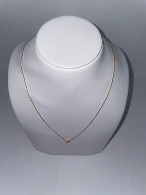 Collier Princesse en Or Jaune 18K avec Diamant 0.25 Carat