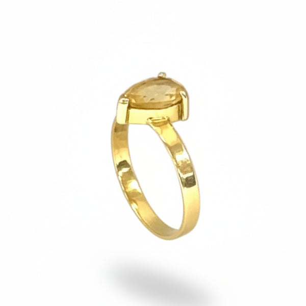 Bagues Solitaire en Or Jaune 18K - 1.95Grs - T52
