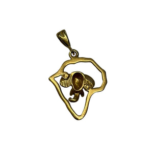 Pendentif éléphant en or jaune 18k