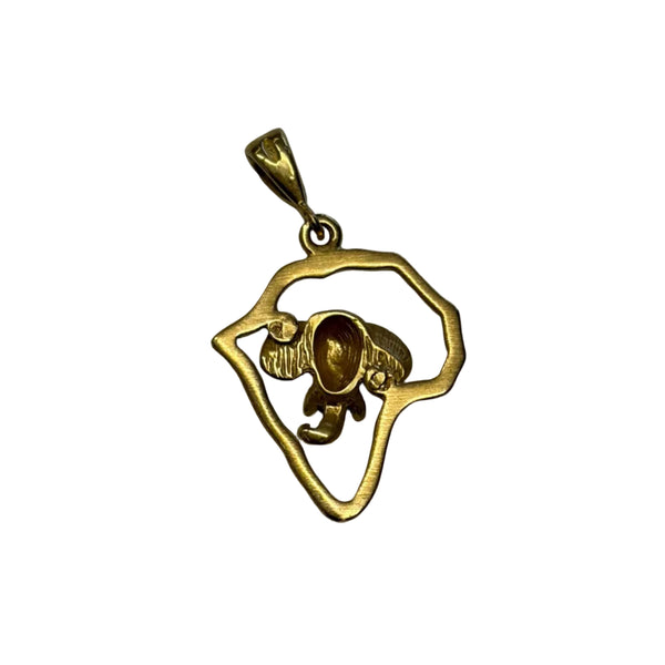 Pendentif éléphant en or jaune 18k