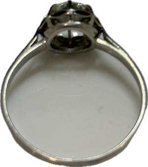 Solitaire Diamant 18k en Or blanc - Taille 53