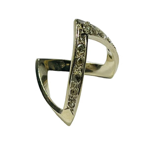 Bague Africaine en or blanc 18 K avec diamants