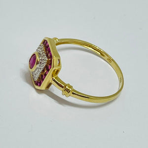 Bagues en Or jaune 18K - Taille 57 - 2.58g