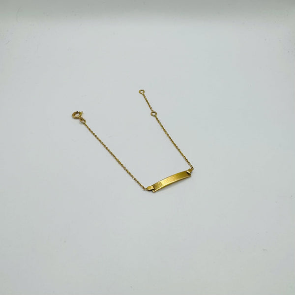 Bracelet identité en Or jaune 18K - 1.26 Grs