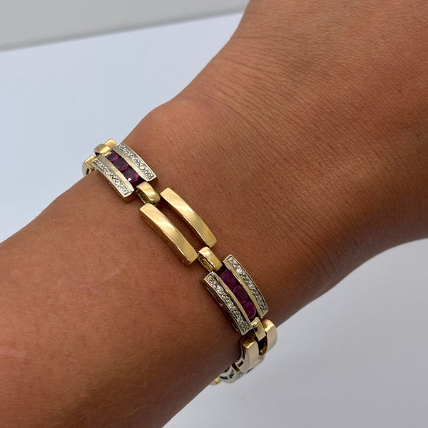 Bracelet gourmette en or jaune 18K 26.93 Grs