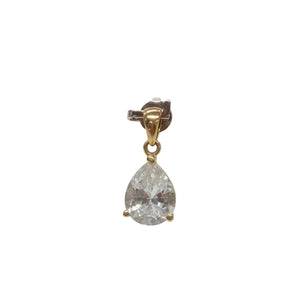 Pendentif Solitaire en Or Jaune 18 K -  1.89 G