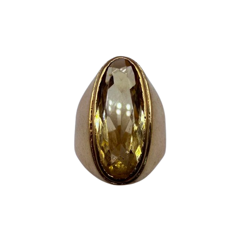 Solitaire en or jaune 18K Taille-52.5