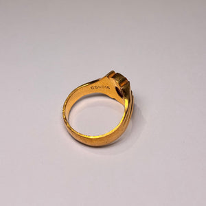 Bague Chevalière en Or Jaune 22K Taille-55