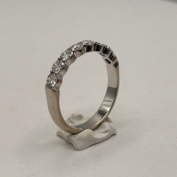 Bague Demi Tour en Or Blanc 18K Taille-61