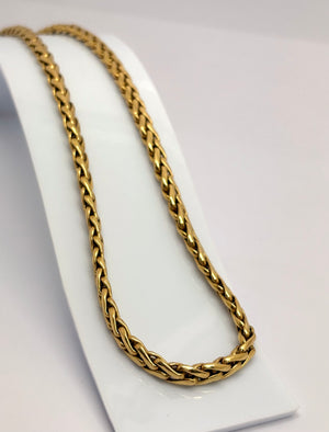 Collier Ras du Cou maille Palmier en Or Jaune 18 Carats