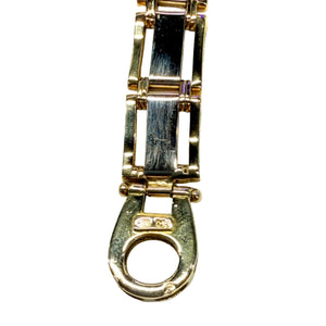 Bracelet maillon miroir or jaune et blanc 18k - 20.17 G