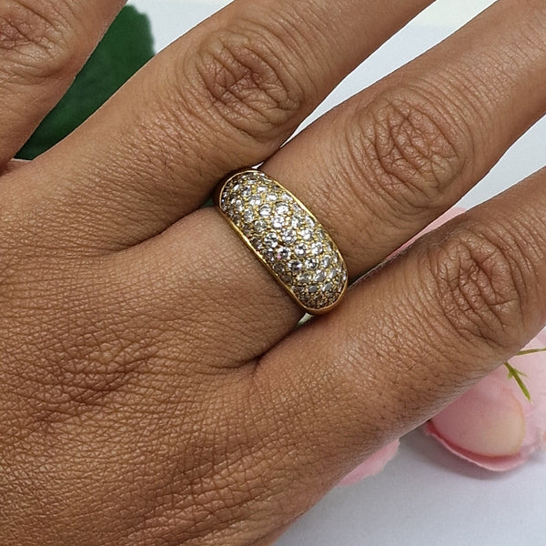 Bagues en Or Jaune avec Diamants 18 carats Taille-55