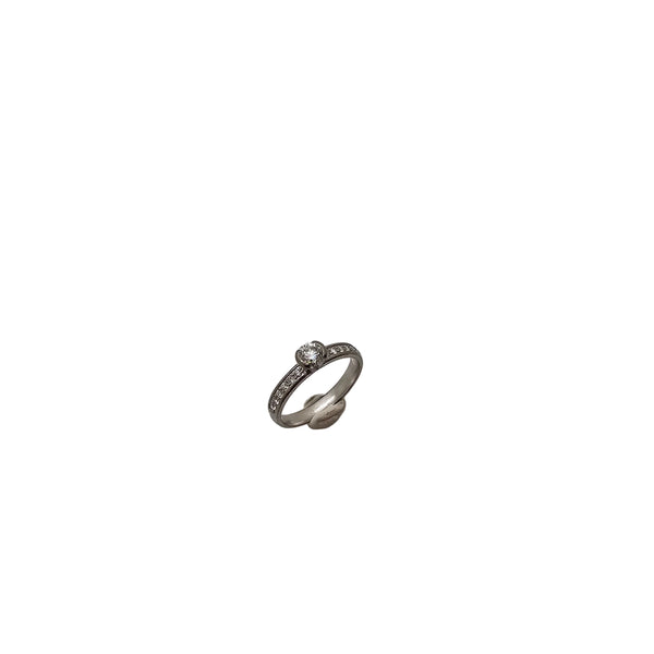 Bague en Or Blanc 18K - 3.51 Grs - Taille 56