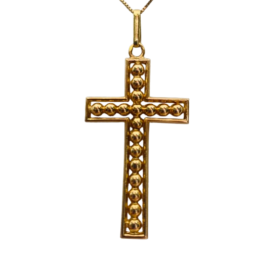 Pendentif Croix en Or Jaune 18K - 2.55 Grs