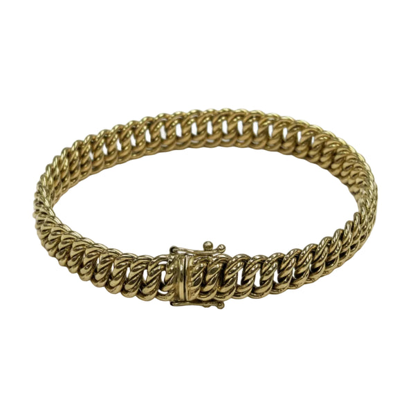 Bracelet en Or Jaune 18k à Maille Américaine