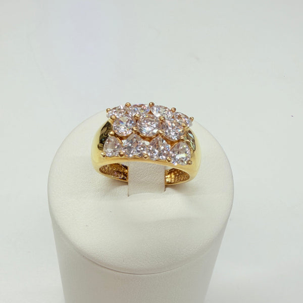 Bagues en or jaune 18k avec Oxyde de Zirconium