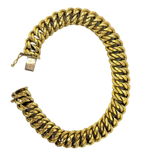 Bracelet Maille Américaine en Or Jaune 18k