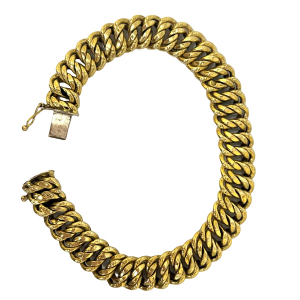 Bracelet Maille Américaine en Or Jaune 18k